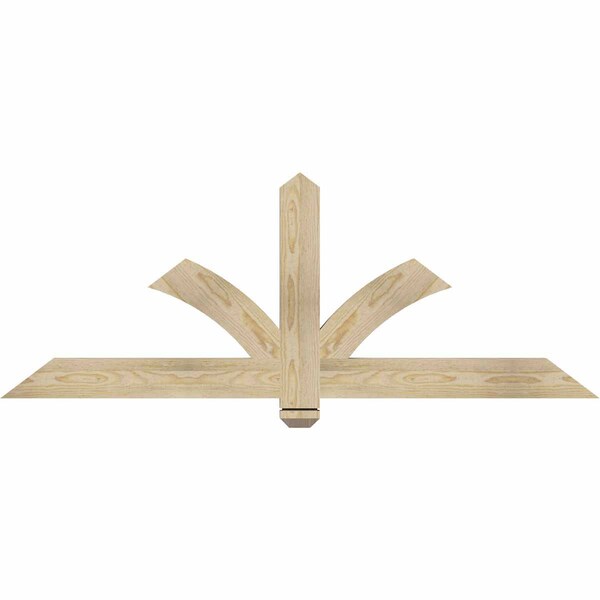 Ekena Millwork Redmond Rough Sawn Timber Gable Bracket, Douglas Fir, 60"W x 22"H x 2"D x 4"F, 9/12 Pitch GBW060X22X0204RED00RDF - main